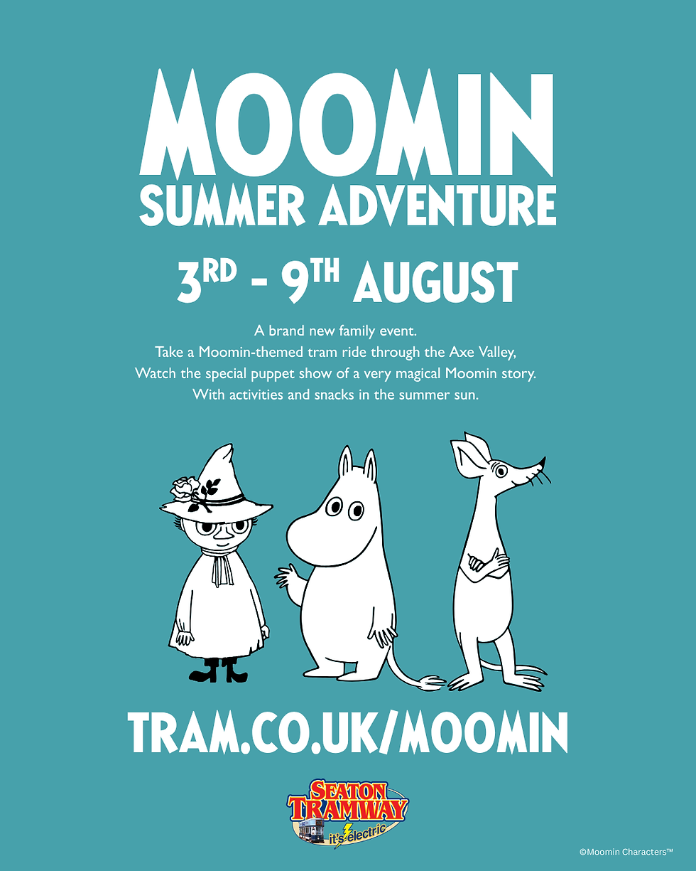 Seaton Tramway has announced a new family attraction for the summer holidays, with tickets now on sale for the Moomin Summer Adventure, taking place from the 3rd to the 9th of August.