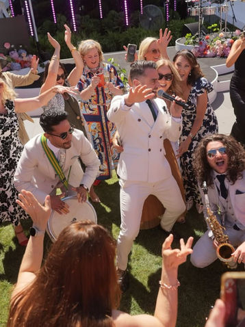 Corporate function in Melbourne with DJ and percussionist