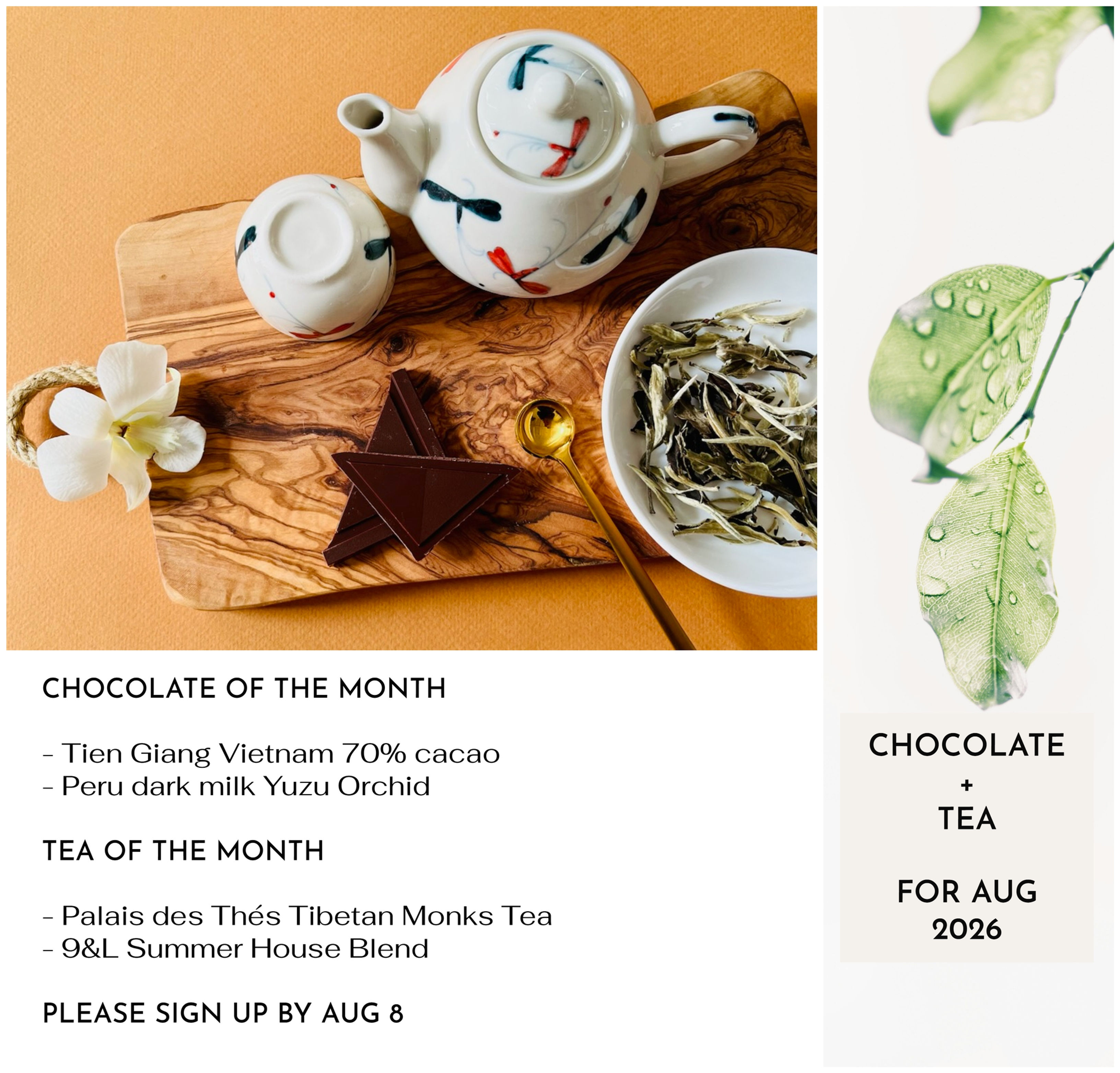 Monthly Chocolate + Tea Club