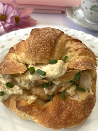 Chicken and Almond Croissants
