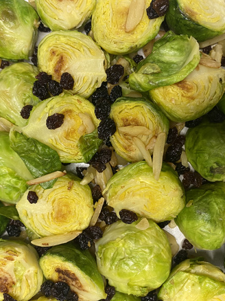 Brussels Sprouts with Currants and Almonds