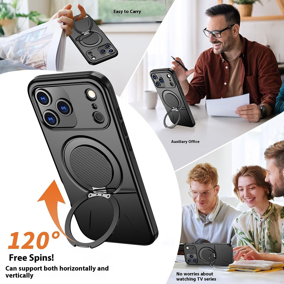 Thumbnail: Rotating Magnetic Phone Case with Bracket for iPhone Models