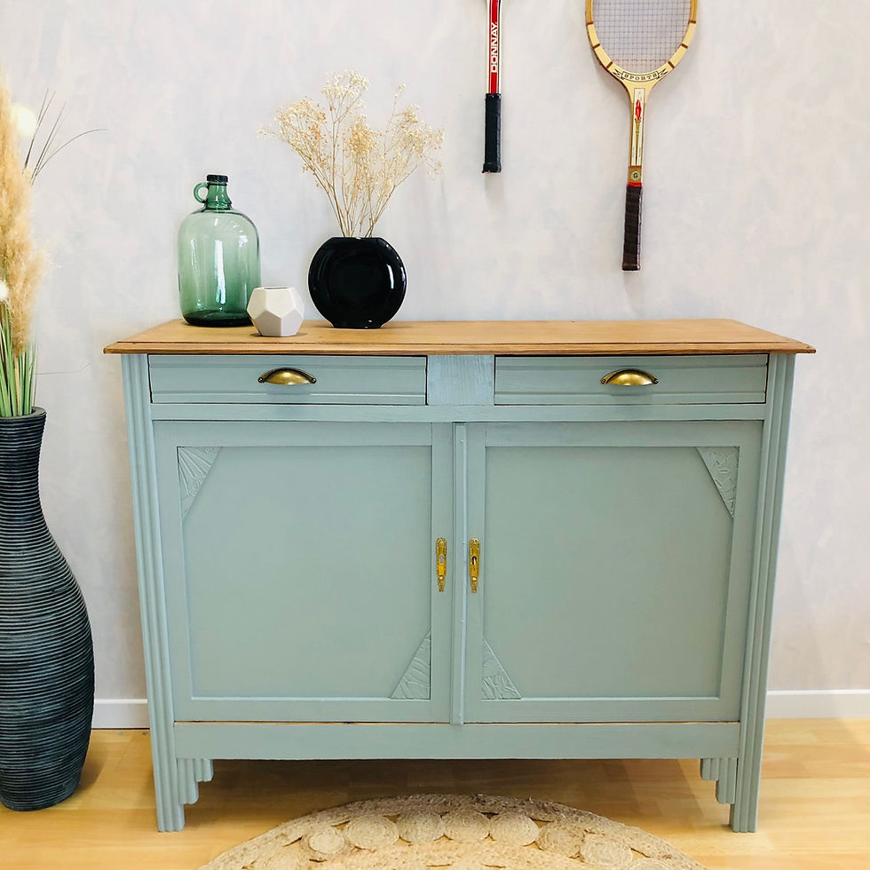 Miniature : Buffet art déco vert "sage"