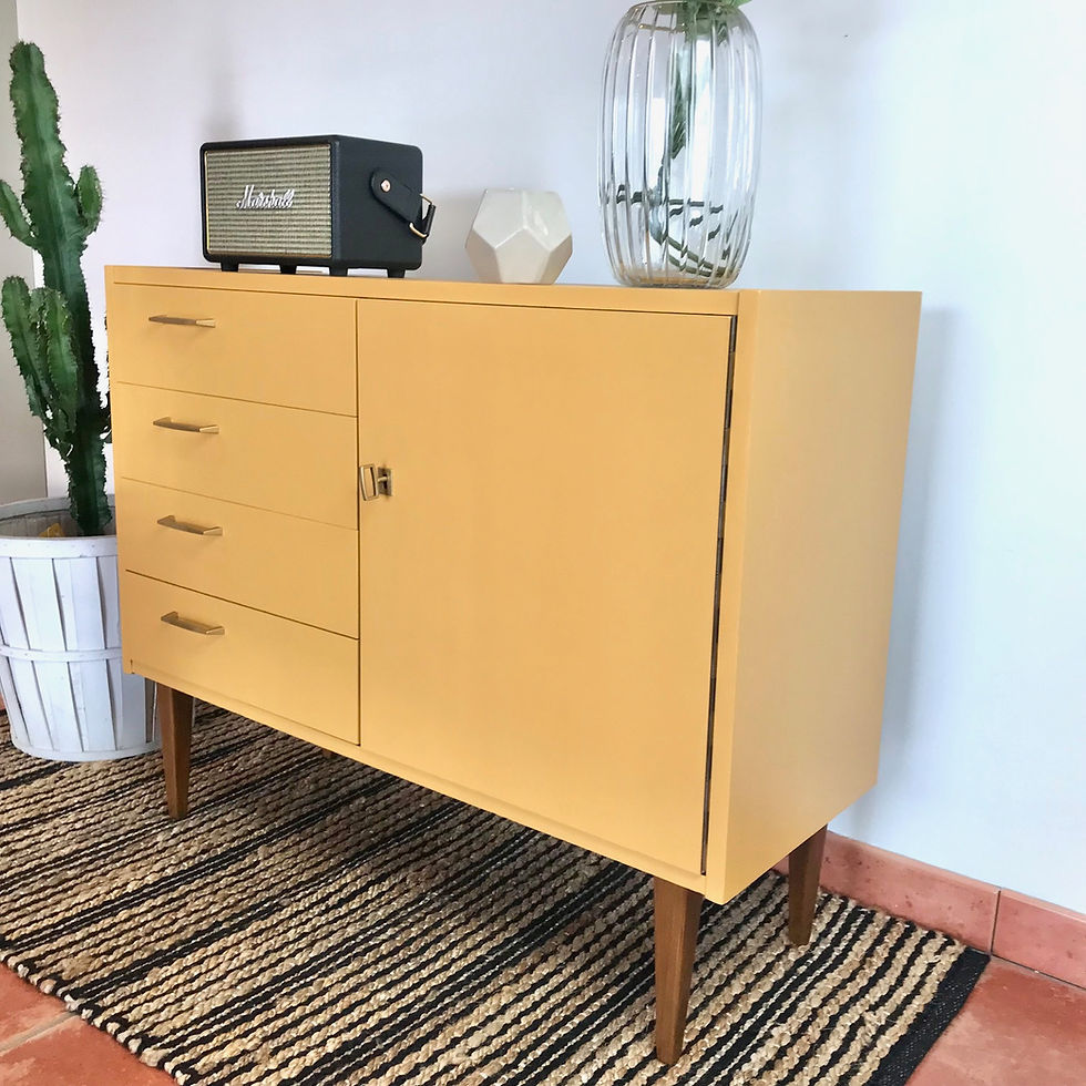 Miniature : Meuble jaune calisson