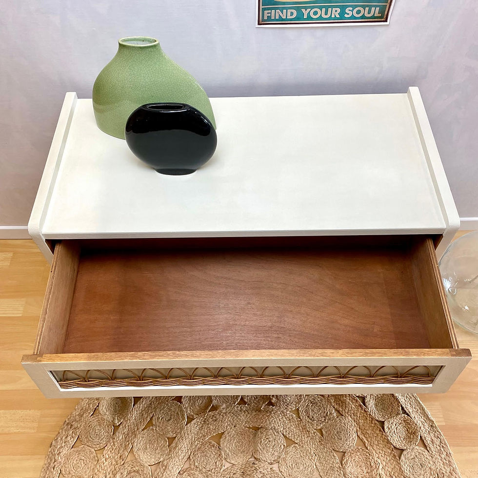 Miniature : Commode croisillons rotin