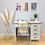 Miniature : Bureau comptable blanc et bois