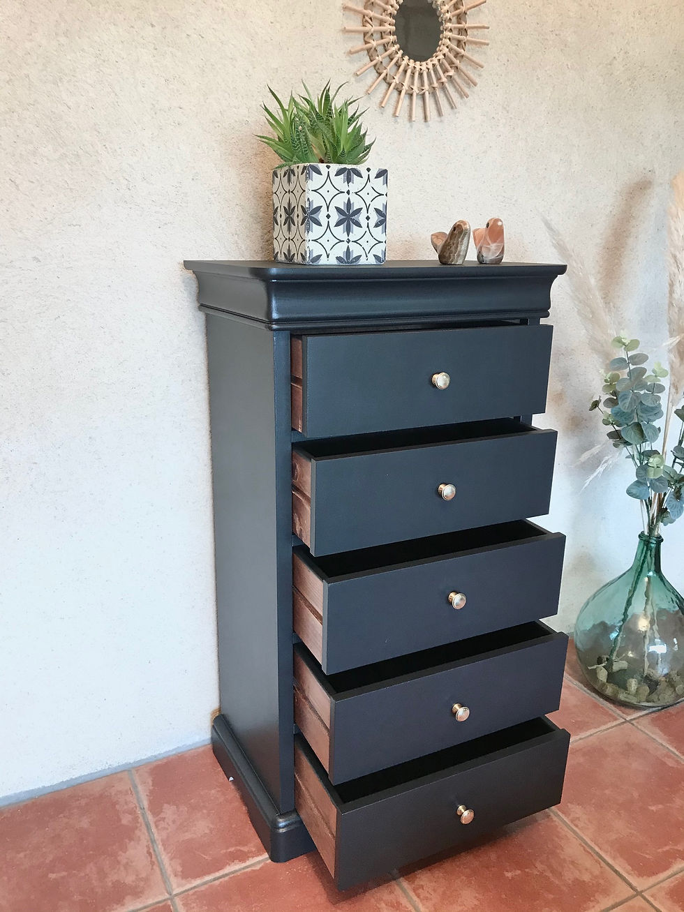 Miniature : Chiffonnier 5 tiroirs