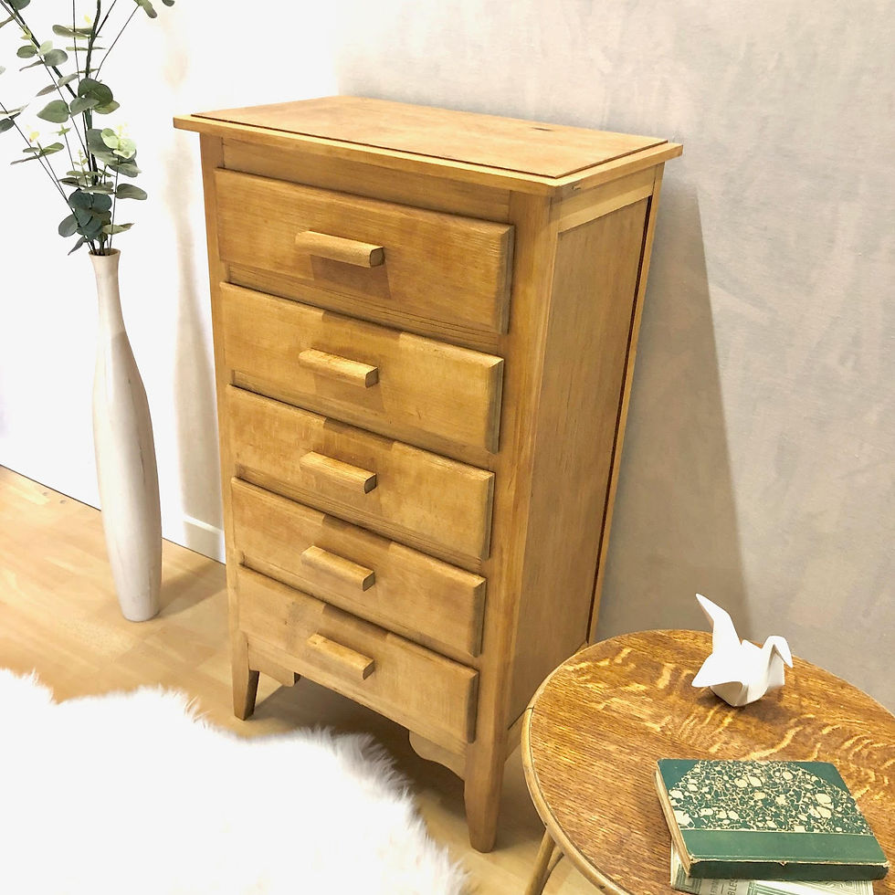 Miniature : Chiffonnier poignées bois