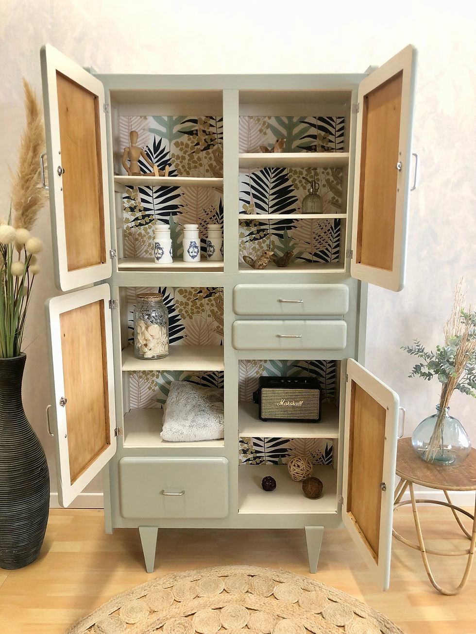 Miniature : Buffet mado vert fumé