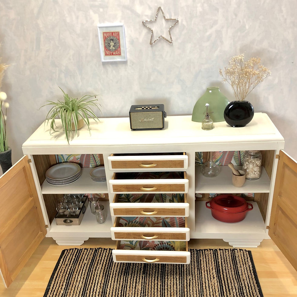 Miniature : Buffet art déco beige