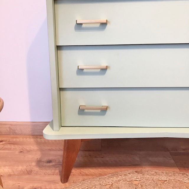 Miniature : Commode verte 4 tiroirs