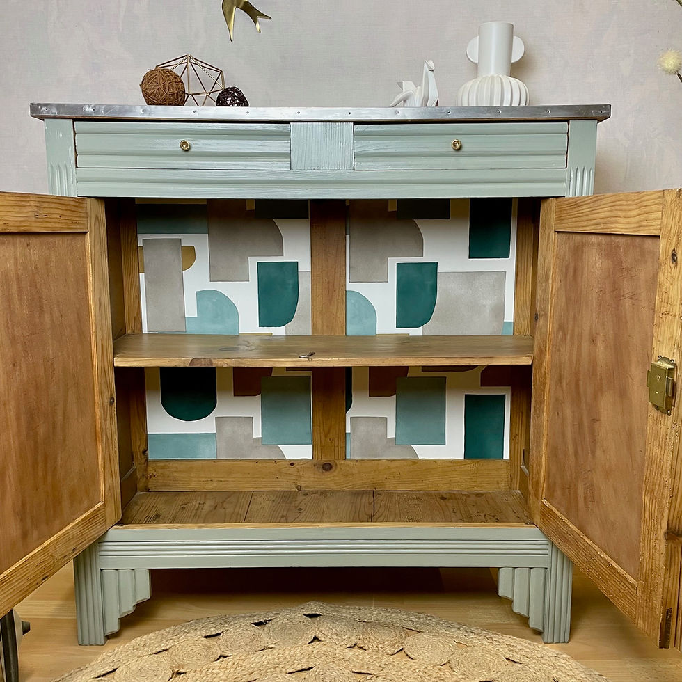 Miniature : Buffet années 40 vert fumé