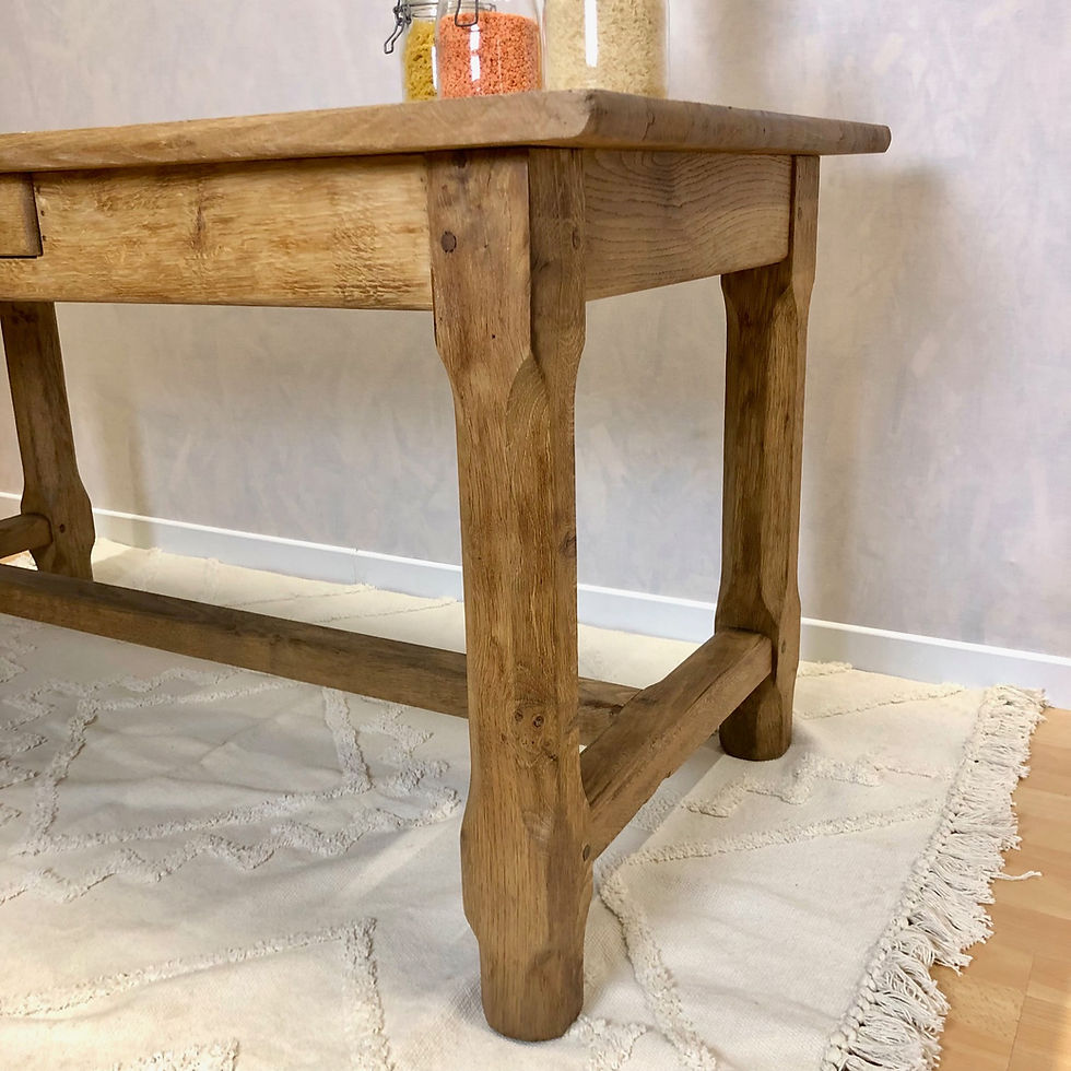 Miniature : Table de ferme en chêne massif