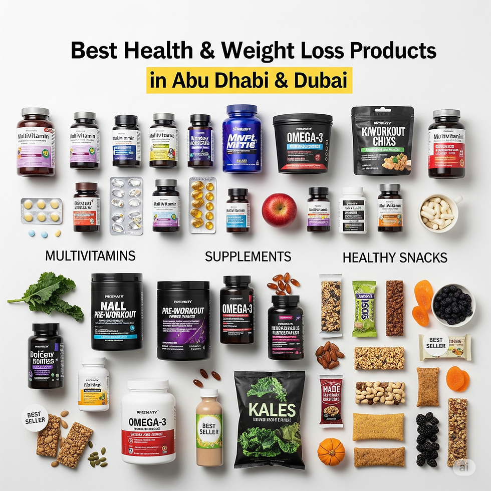 Best Health & Weight Loss Products in Abu Dhabi & Dubai: Multivitamins, Supplements, and Healthy Snacks