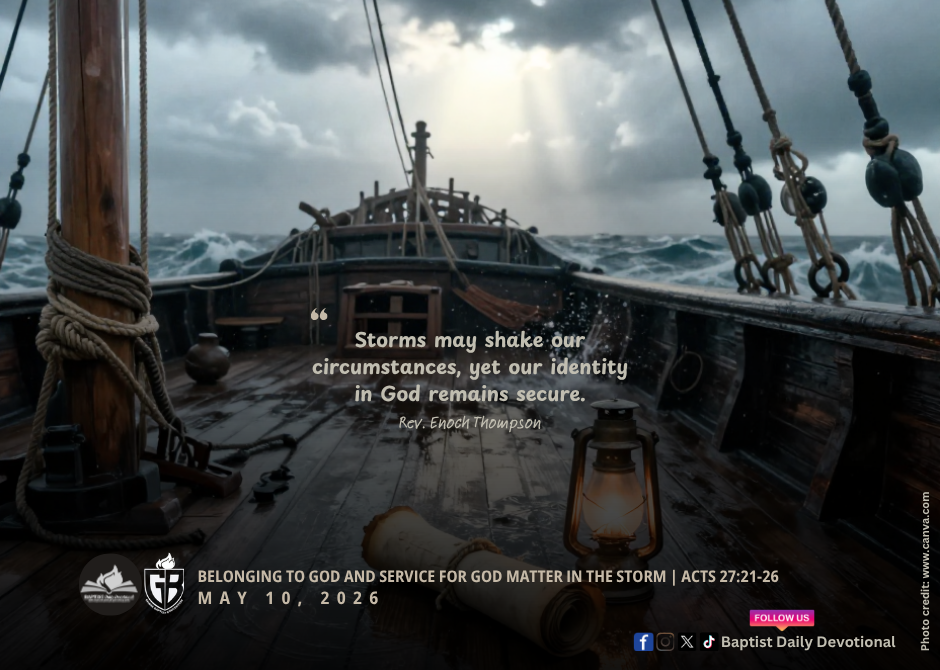 Belonging to God and Service for God Matter in the Storm