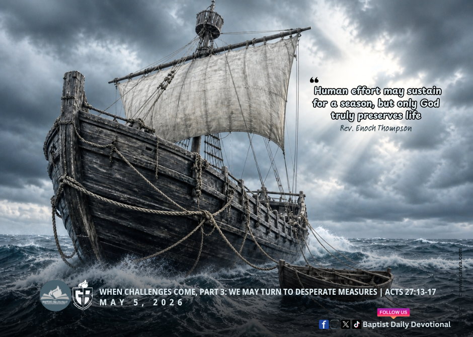 When Challenges Come, Pt. 3: We May Turn to Desperate Measures