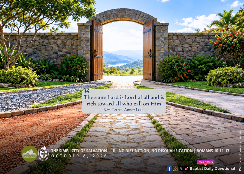 The Simplicity of Salvation - III: No Distinction, No Disqualification