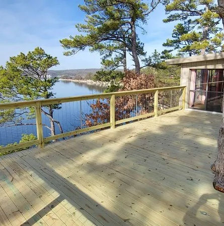 Composite deck installation by NWA Custom Decks and Builds