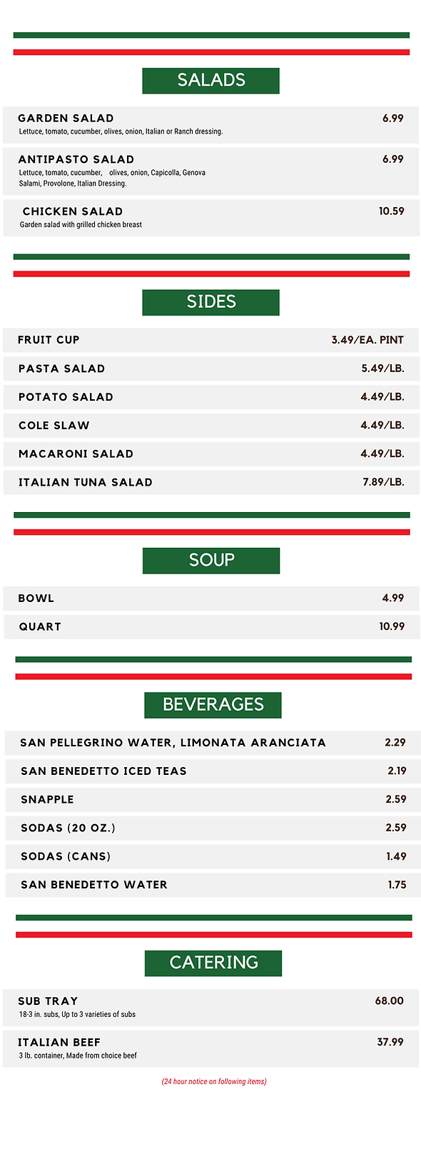 an image of menus