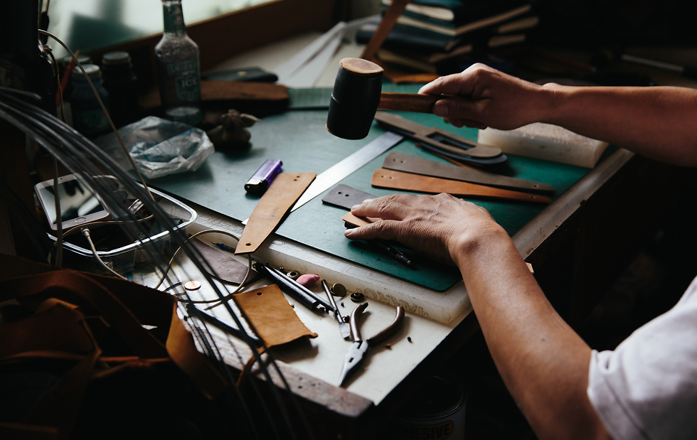 an image of leather craftsmanship
