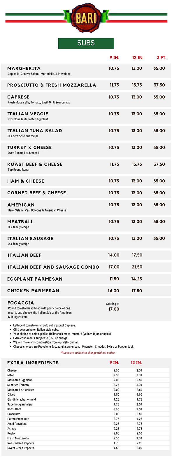 an image of subs menu