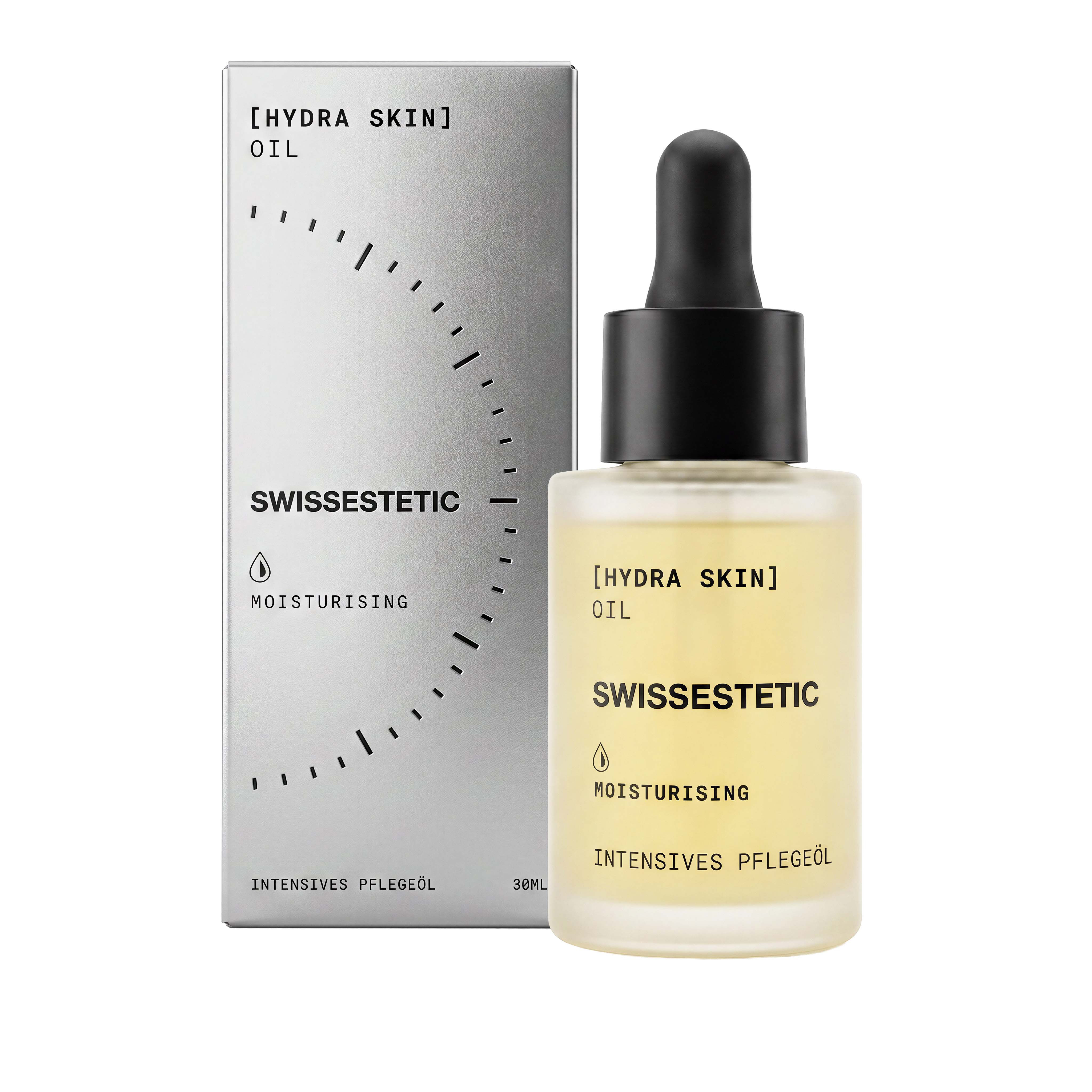 HYDRA SKIN OIL Gesichtsöl von swissestetic mit Produktverpackung