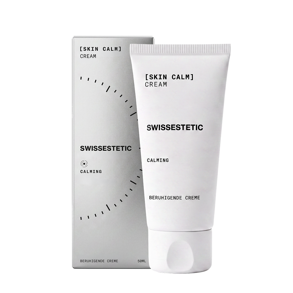 SKIN CALM CREAM für empfindliche Haut von swissestetic mit Produktverpackung