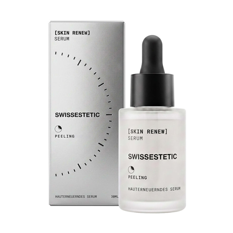 SKIN RENEW SERUM mit Glykolsäure von swissestetic mit Produktverpackung