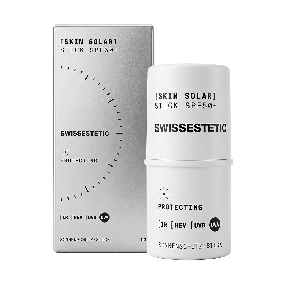 Miniaturbild: SKIN SOLAR STICK SPF50+ Sonnenschutz-Stick von swissestetic mit Produktverpackung