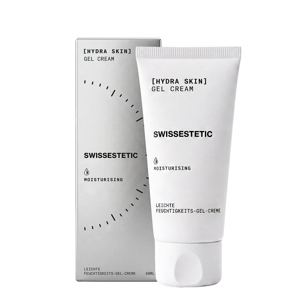 HYDRA SKIN GEL CREAM leichte Feuchtigkeitspflege von swissestetic mit Produktverpackung