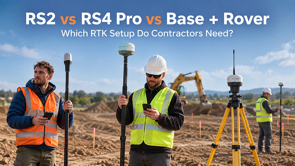 RX2 vs RS4 Pro vs Base Rover Which RTK Setup Do Contractors Need