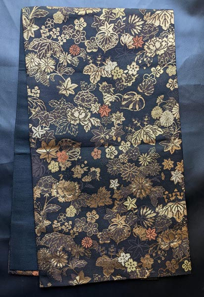 black fukuro obi