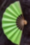 pink and green folding fan from japan