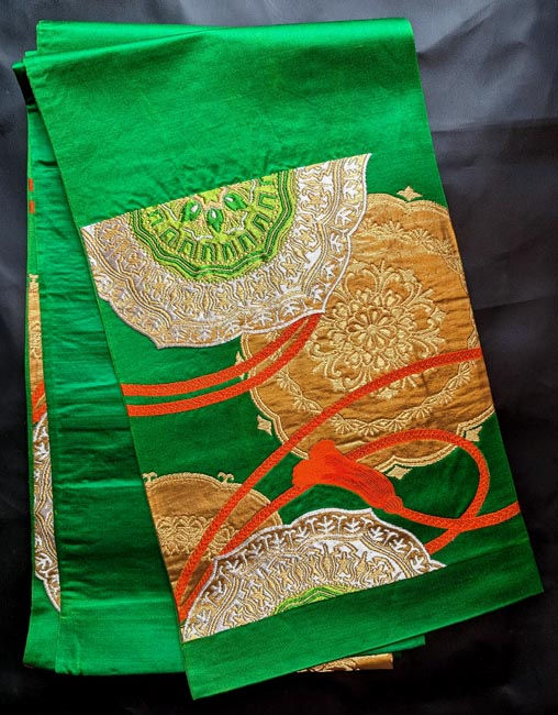 green fukuro obi