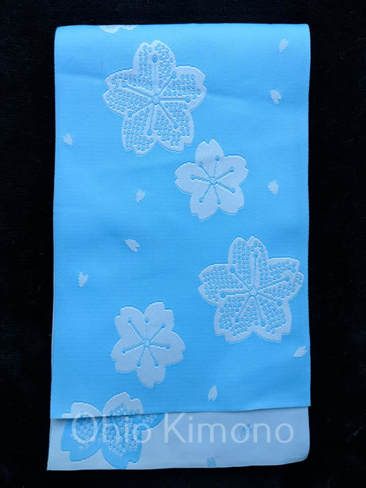 Thumbnail: blue hanhaba obi for yukata