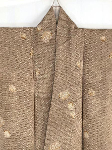 brown japanese kimono with flowers