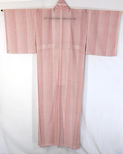 White & Red Japanese Kimono