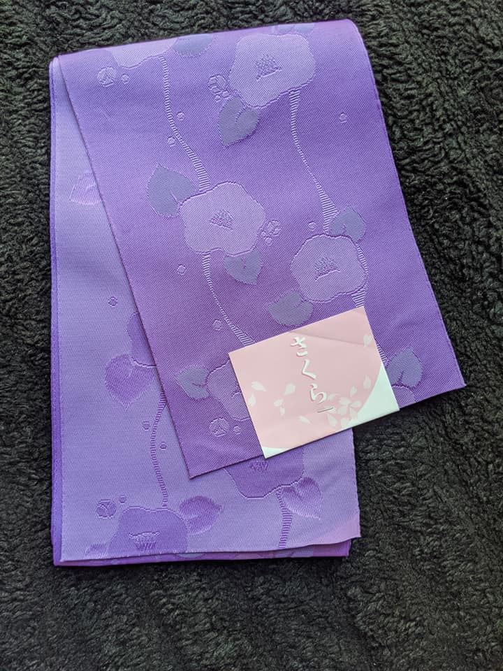 hanhaba obi purple for yukata