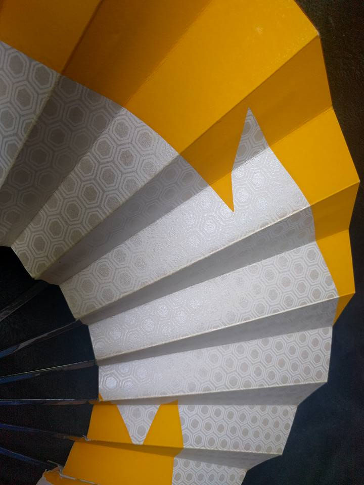 Thumbnail: Silver and Yellow Sensu Fan
