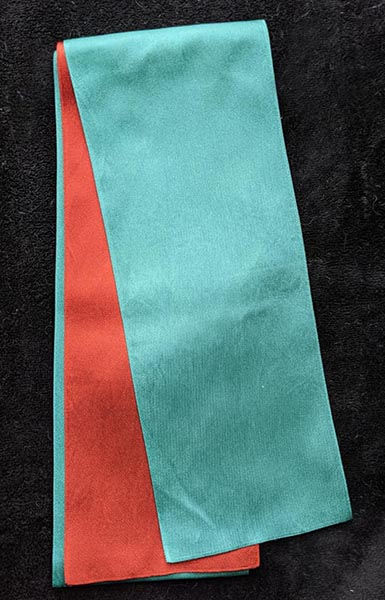 teal and orange obi for yukata