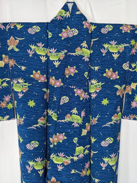 blue japanese kimono