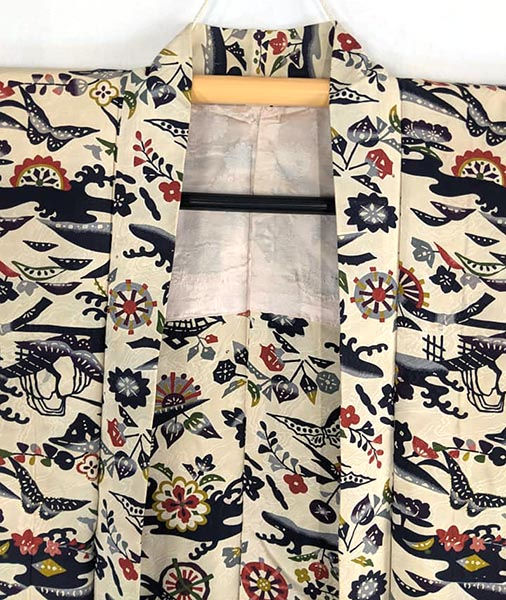 beige vintage womens haori