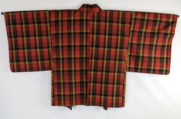 vintage plaid haori