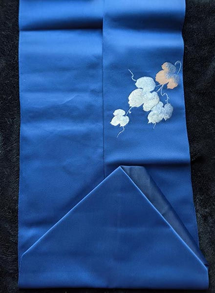 Thumbnail: Royal Blue & Silver Nagoya Obi