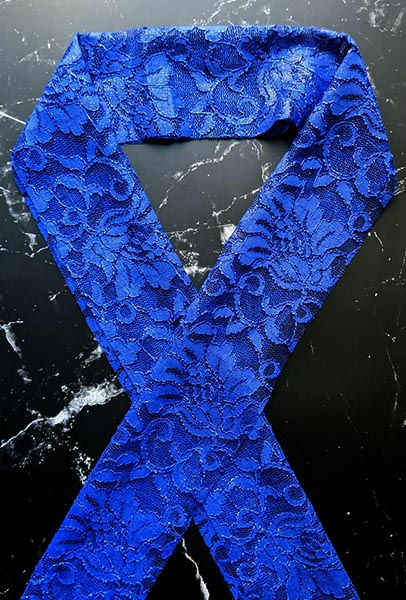 blue lace haneri kimono collar