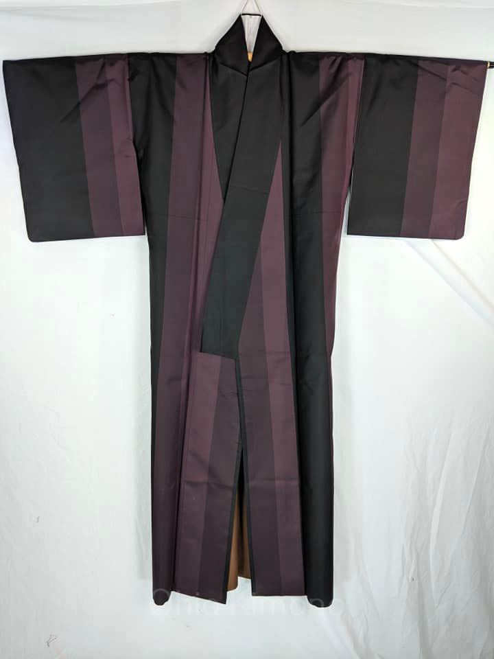 Thumbnail: Plum Purple & Black Japanese Kimono