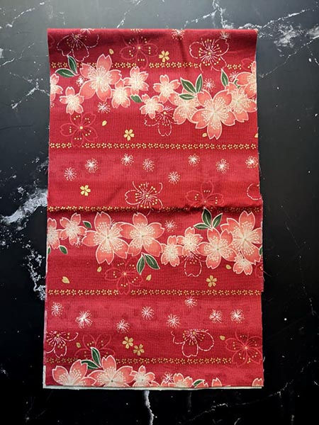 Thumbnail: sakura red kimono collar haneri
