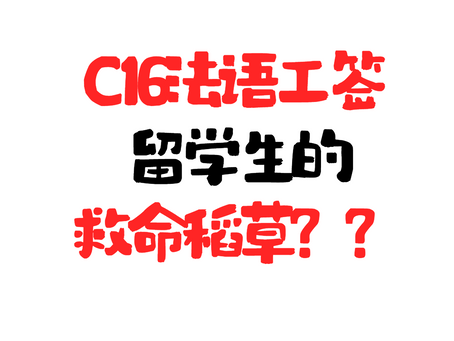 C16法语工签:留学生的救命稻草