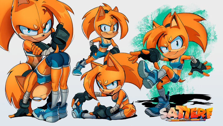 Poses of Sonic OC Fly Canine