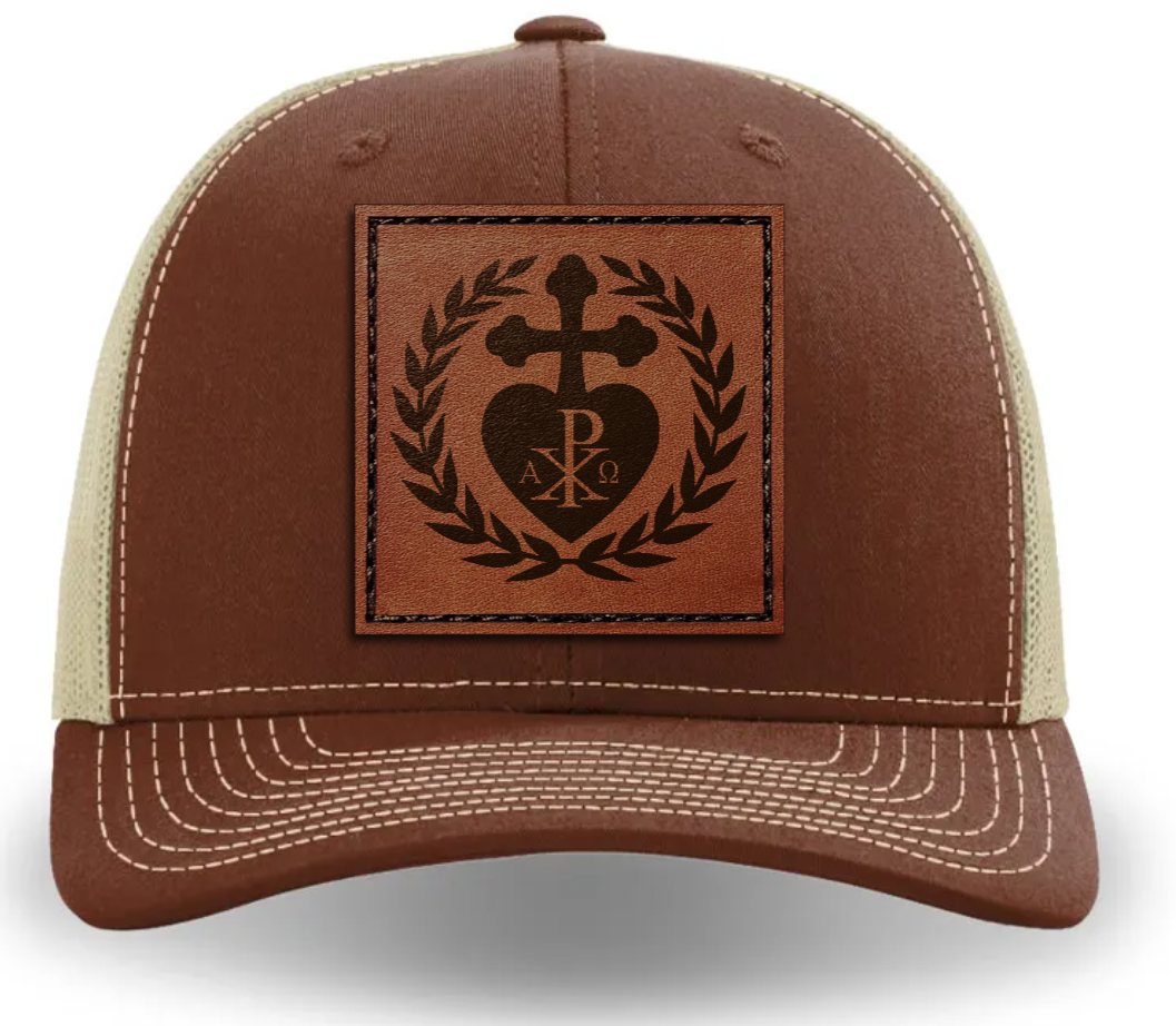 Sacred Heart - Leather Patch Trucker Cap